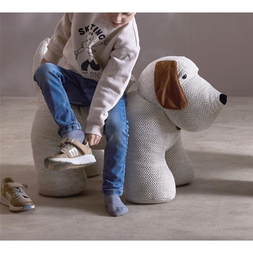 [7352509-01] Puff Infantil Perro Tejido 